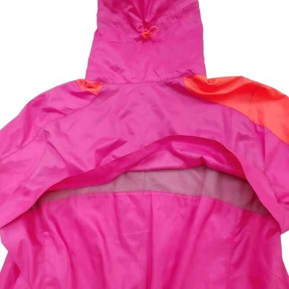 Brooks Windbreaker Womens Medium Pink Lightweight Full Zip Vented Athleisure - Picture 6 of 12